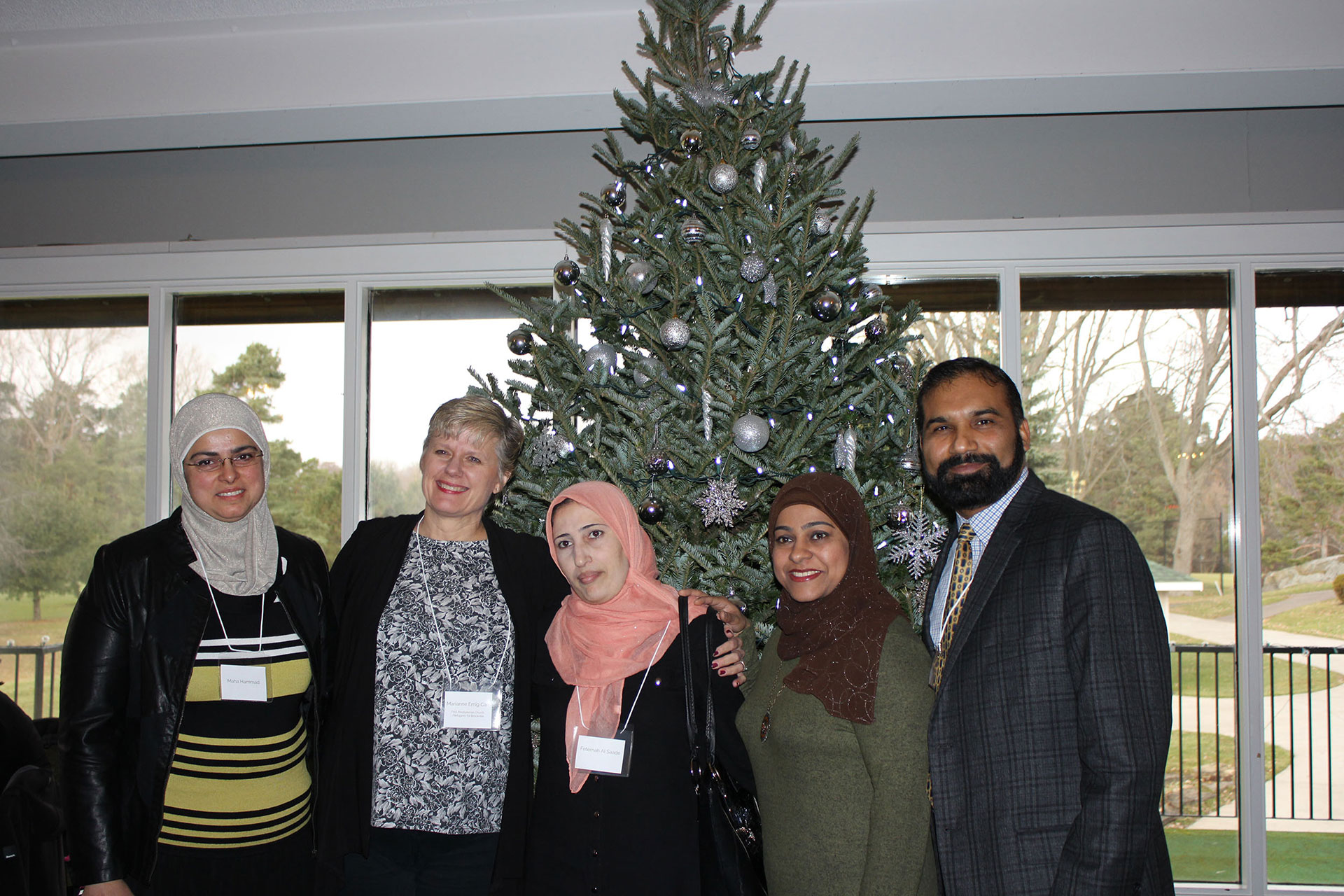 CC Group infront of Christmas tree